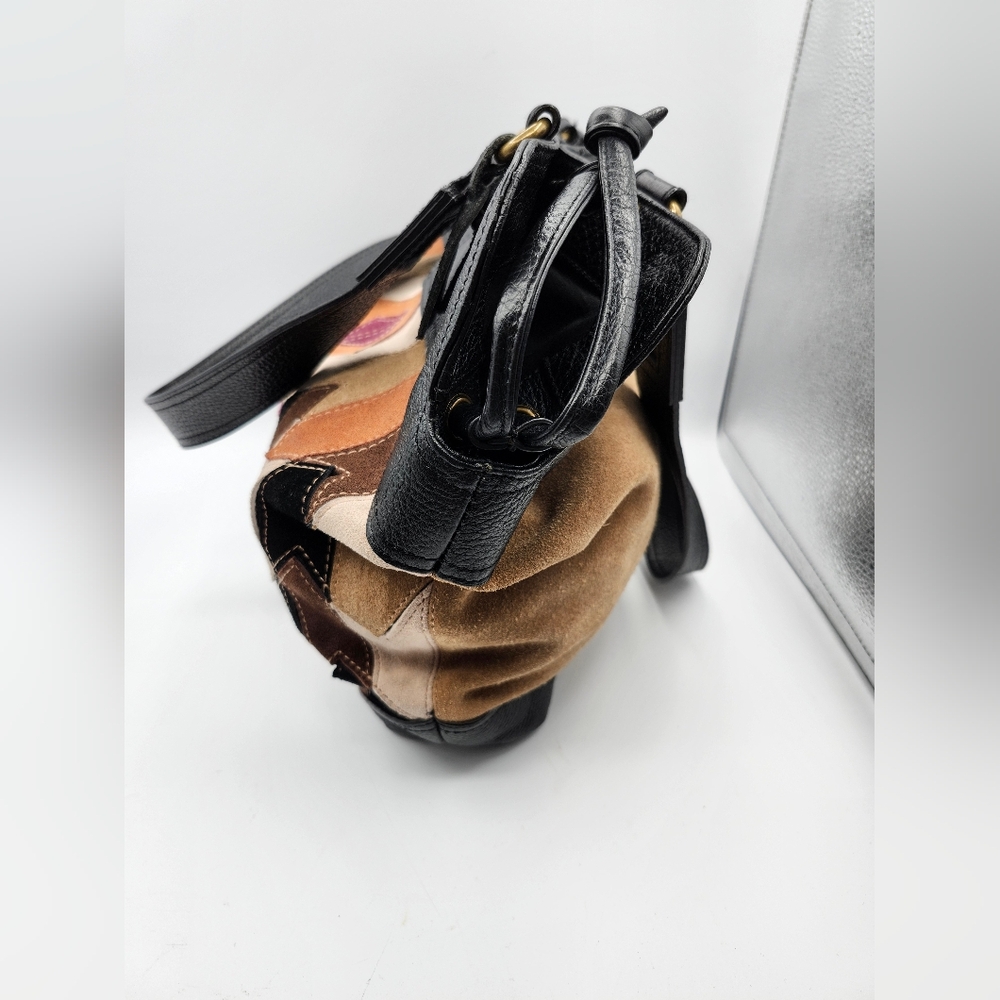 Pursuits Ltd. Multicolor Patchwork Tote/Sinch Lea… - image 5